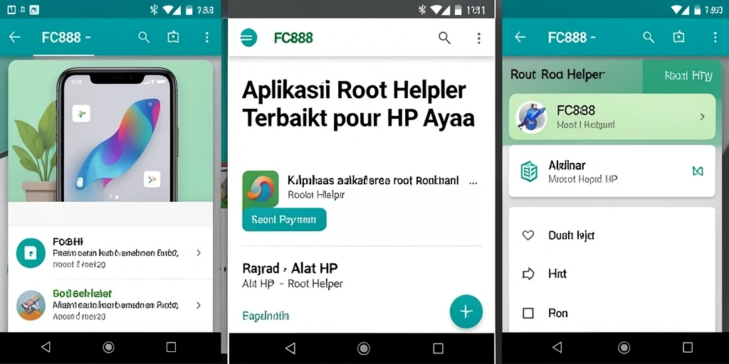 Tampilan antarmuka FC888 yang sederhana dan fungsional untuk rooting.
