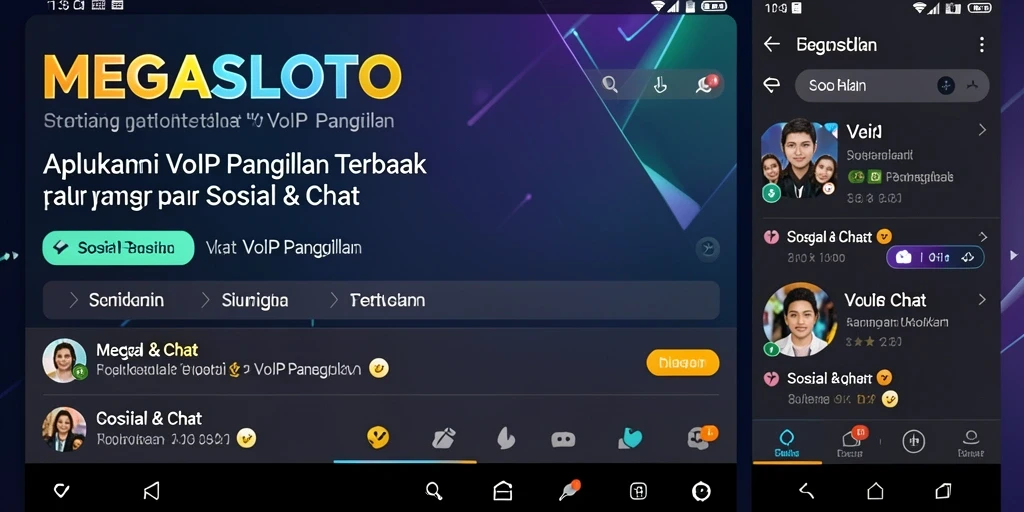 Tampilan antarmuka MEGASLOTO untuk VoIP Panggilan yang intuitif.