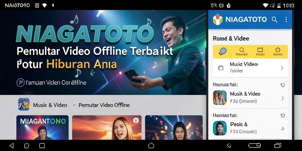 Antarmuka utama NIAGATOTO menampilkan koleksi video dengan rapi.